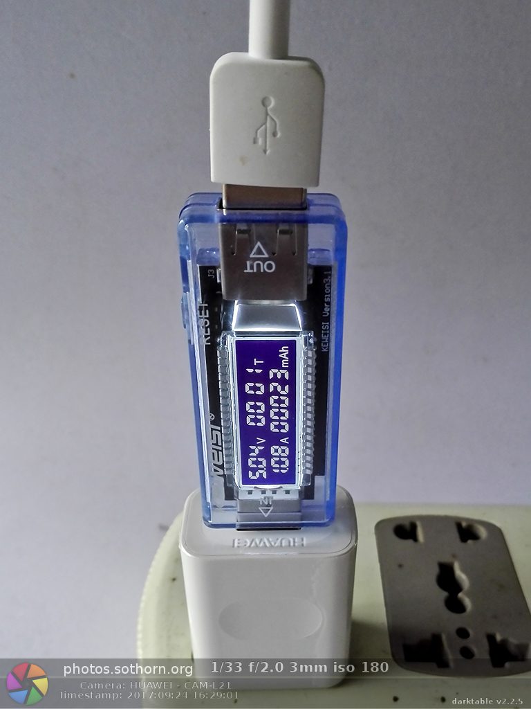 ทดสอบสายชาร์จ USB ด้วย USB USB Tester