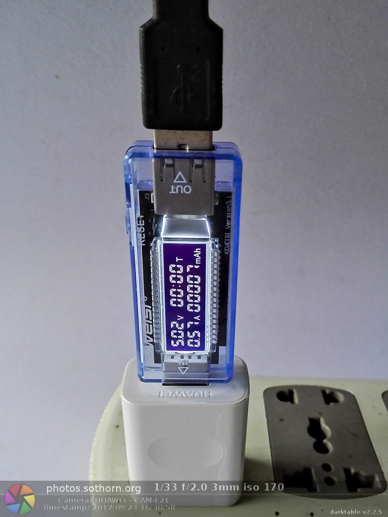 ทดสอบสายชาร์จ USB ด้วย USB USB Tester