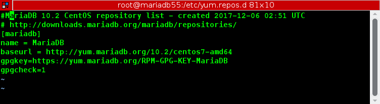 ขั้นตอนการอัพเกรดจาก MariaDB 5.5 ไปเป็น MariaDB 10.2