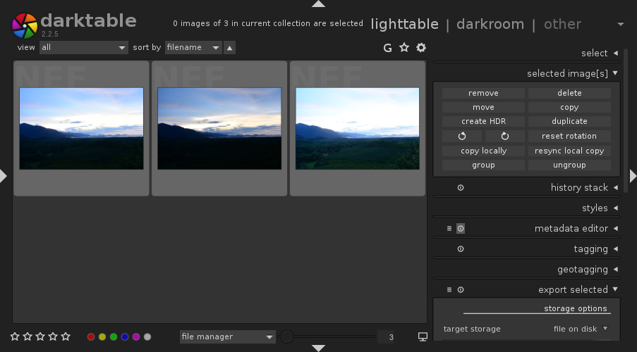 การทำภาพ HDR ด้วยโปรแกรม Darktable