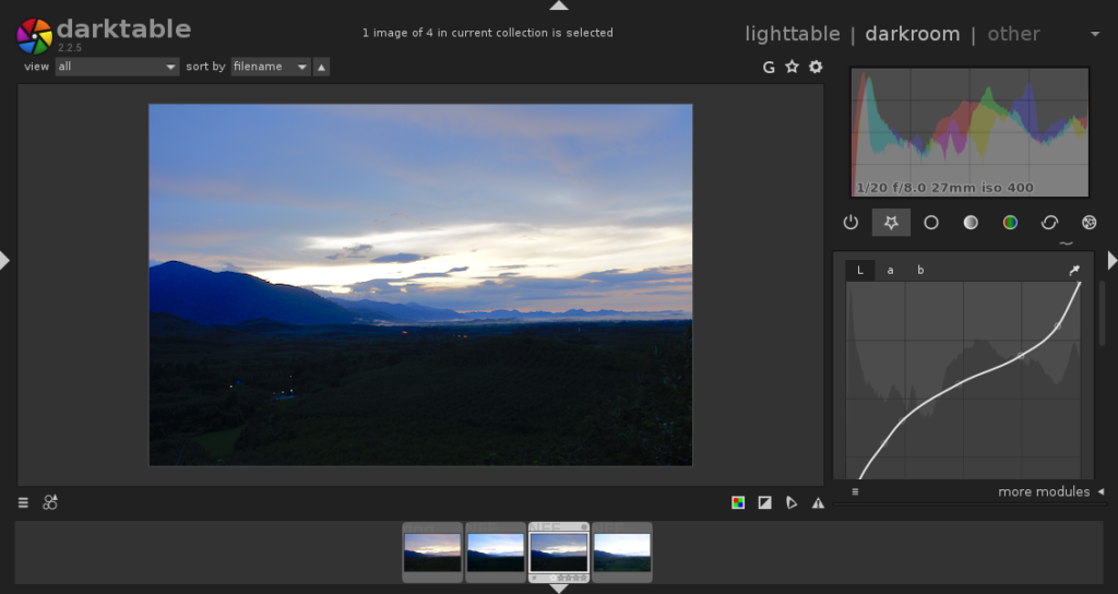 การทำภาพ HDR ด้วยโปรแกรม Darktable