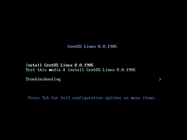 การติดตั้ง CentOS 8