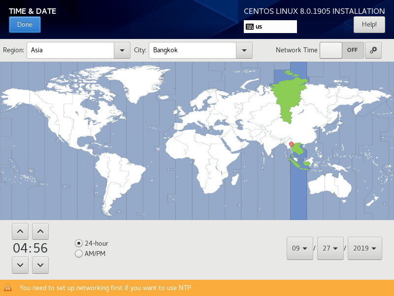 การติดตั้ง CentOS 8