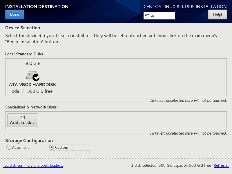 การติดตั้ง CentOS 8