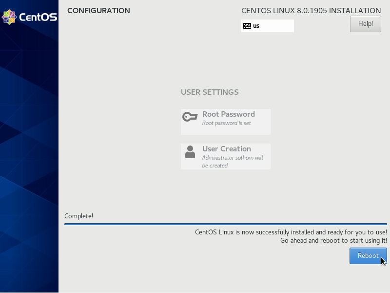 การติดตั้ง CentOS 8