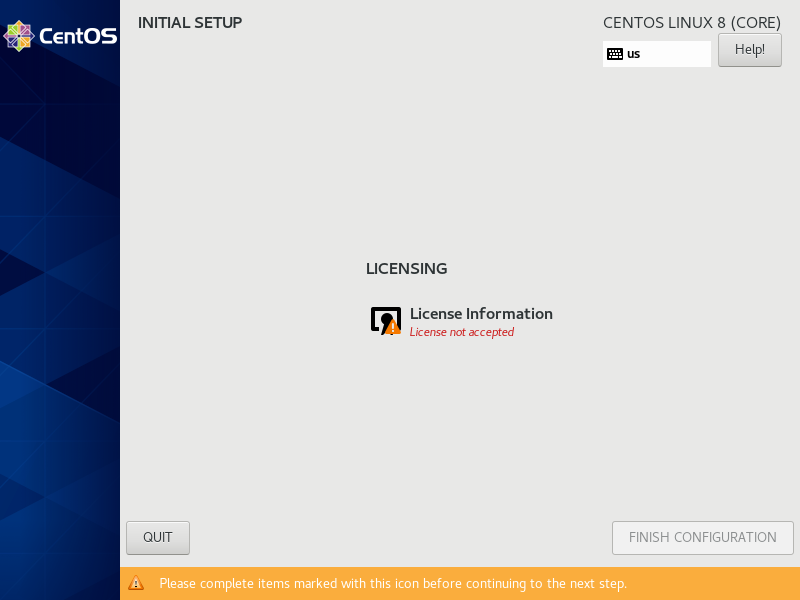 การติดตั้ง CentOS 8