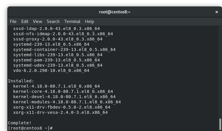 สิ่งที่ควรทำหลังจากติดตั้ง CentOS 8 : dnf update