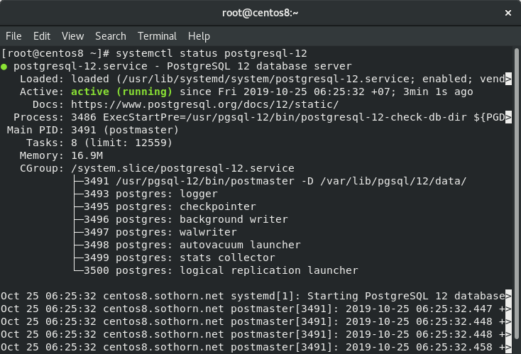 การติดตั้ง PostgreSQL 12